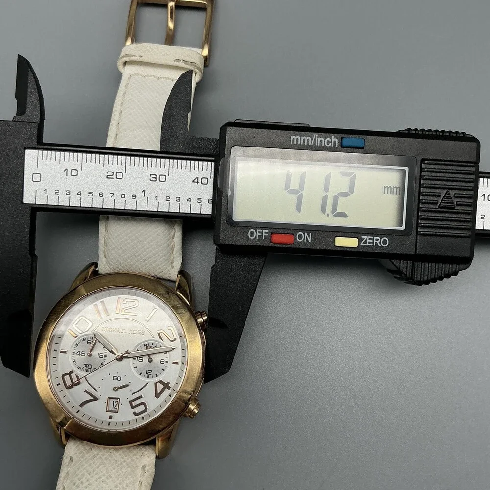 Michael Kors Mercer MK-2289 Womens Watch 41mm Rose Gold Tone New Battery